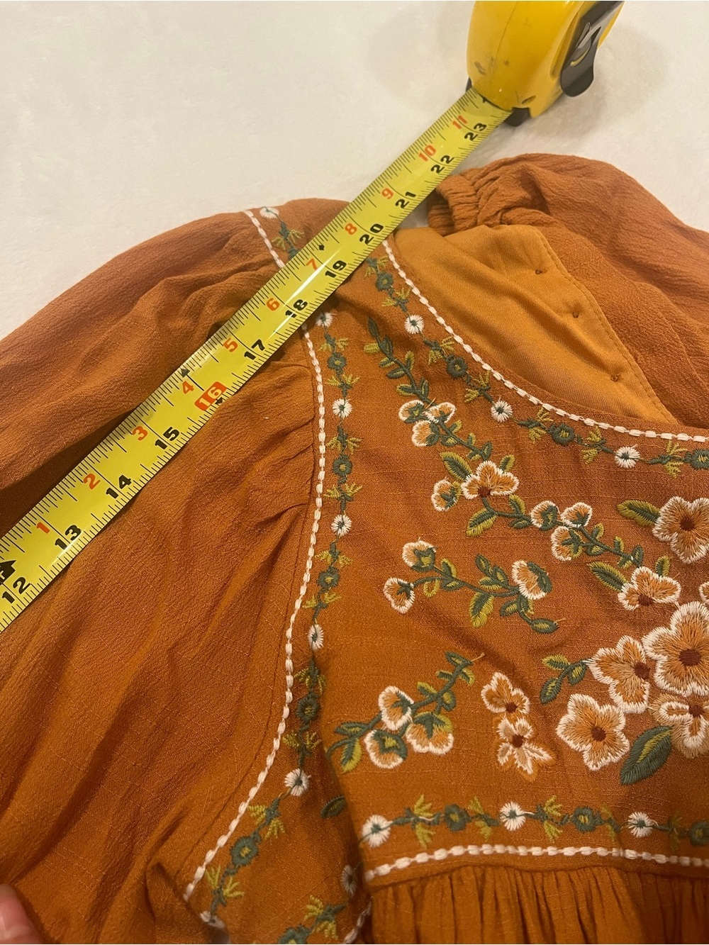 In Loom Boho Embroidered Tiered Mini Dress - Size medium - Picture 8 of 10